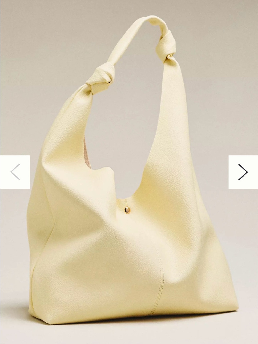 Anthropologie Love Knot Slouchy Bag in Cream - Picture 2 of 15